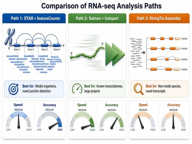 Three RNA-Seq Analysis Paths